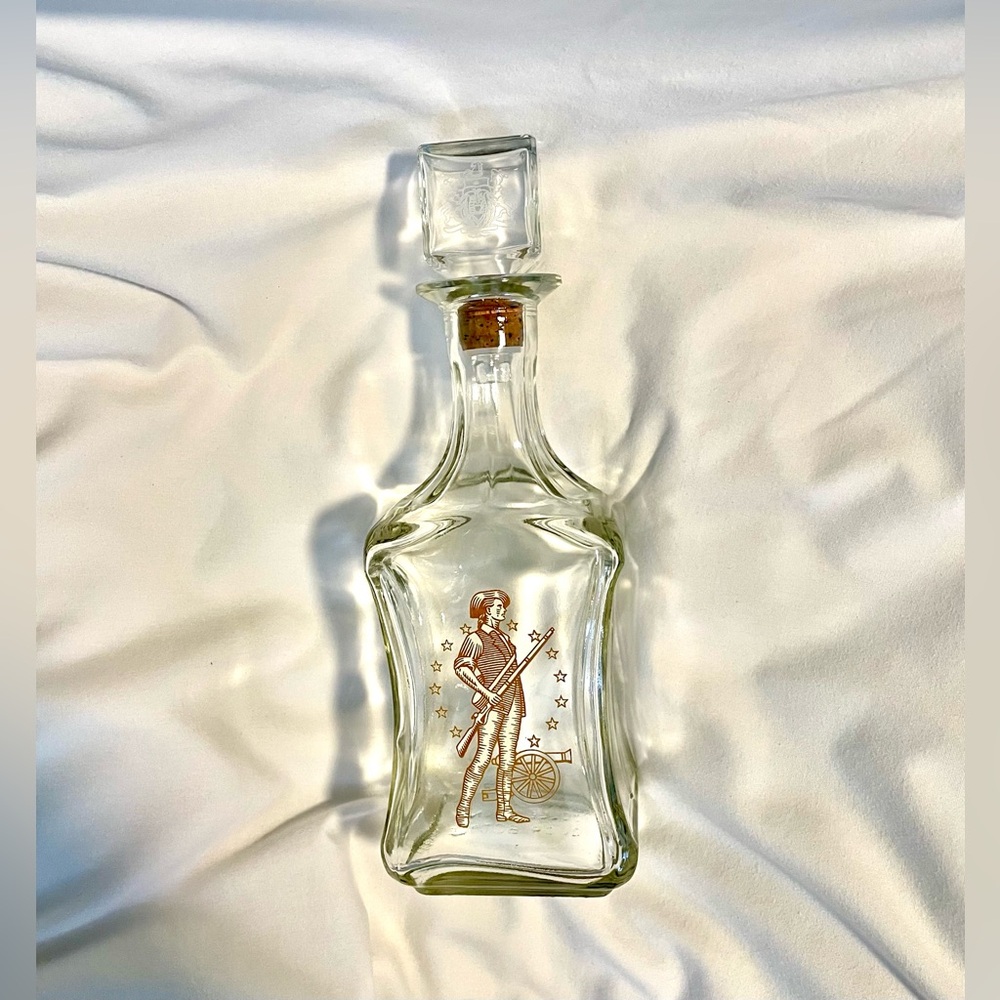 *EMPTY*VTG* Old Fitzgerald Liquor Decanter - Minuteman Soldier - 1969 - MCM